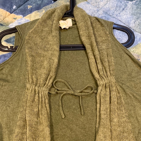 SHAE Green Cardigan Tie Around Womens Large Worn Excellent Condition - Picture 2 of 10